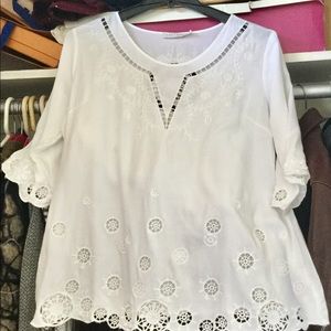 Boho chic blouse.(tag size XL) (Fits like LARGE)